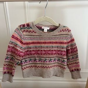 J. Crew Crewcuts fair isle wool sweater size 2 XXS